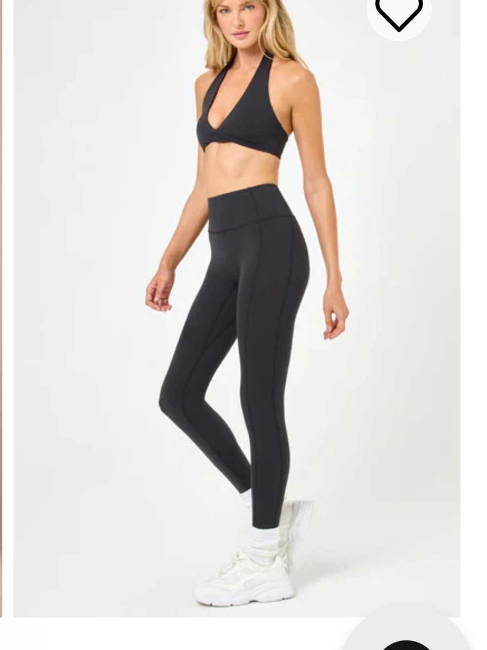 l*space Black High-Rise Seam Detail Leggings
